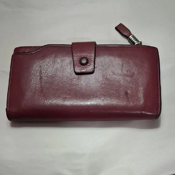 Burgundy Leather Wallet - Picture 1 of 8